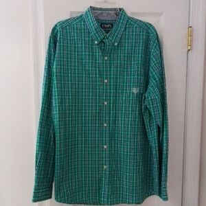 Chaps Green Plaid Men's Shirt
